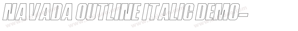 Navada Outline Italic Demo字体转换
